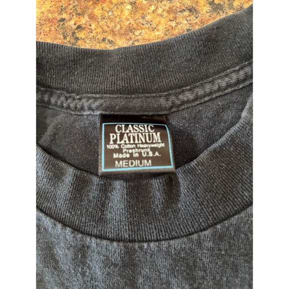 Vintage 90s Local 1214 Laborers Union Flame Graphic Pocket T-Shirt - Picture 5 of 5